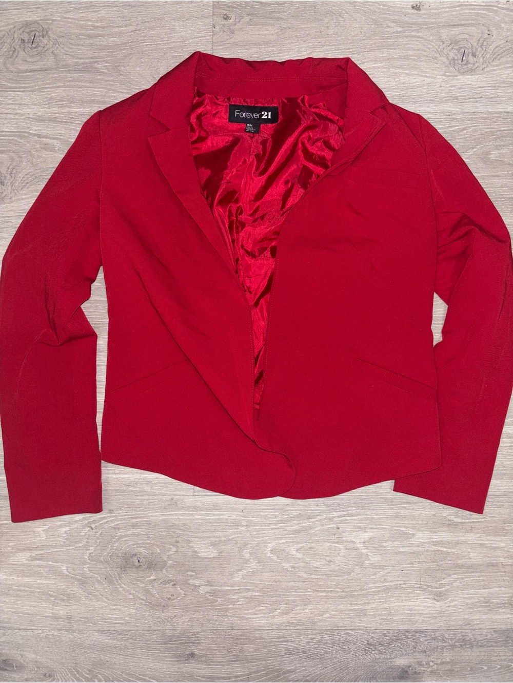 Forever 21 Crimson Red Women's Tailored Blazer